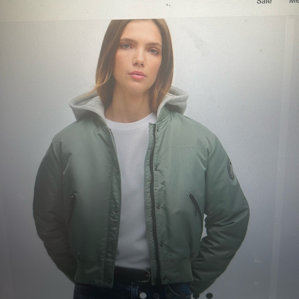 Superdry hooded bomber jacket XS